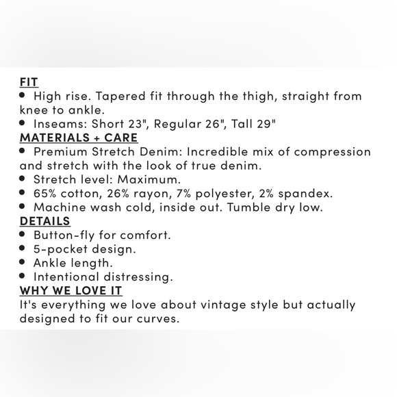 Torrid Classic Denim High Rise Straight Leg Jeans Size 24R - Picture 3 of 3